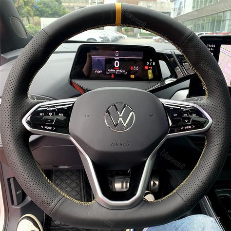 Look no further for the perfect interior accessory for your VW Golf – the MEWANT leather steering wheel wrap! It's easy to install and adds a unique touch to your car. #MEWANT #VWGolf #SteeringWheel #LeatherWraps Vw Wagon, Custom Steering Wheel, Leather Steering Wheel, Steering Wheel Cover, Car Brands, Wheel Cover, Vw Golf, Leather Wraps, 2024 Vision Board