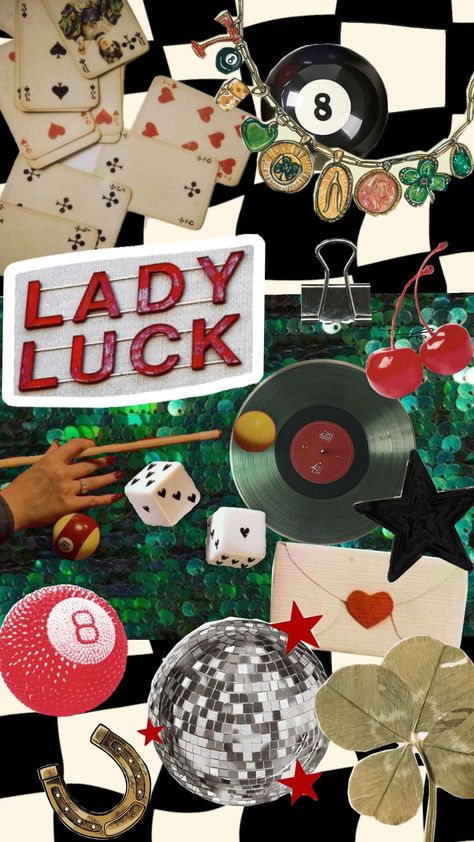 #lucky #luck #ladyluck #love Good Luck Lockscreen, Luck Themed Party, Lucky Phone Wallpaper, Lucky Bid Day Theme, Lucky Themed Party, Lady Luck Aesthetic, Party Background Wallpapers, Friend Events, Axo Merch