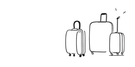 Suitcase Drawing Simple, Travel Drawing Sketches, Luggage Drawing, Suitcase Doodle, Suitcase Drawing, Suitcase Illustration Art, Luggage Illustration, Suitcase Illustration, Luggage Painting