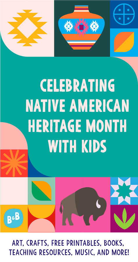 A colorful graphic with symbols of Native American heritage Native American Education, Native American Lessons, Native American Projects, Native Child, Native American Spirituality, American Heritage Girls, Native American Heritage Month, Native American Symbols, Cultural Awareness