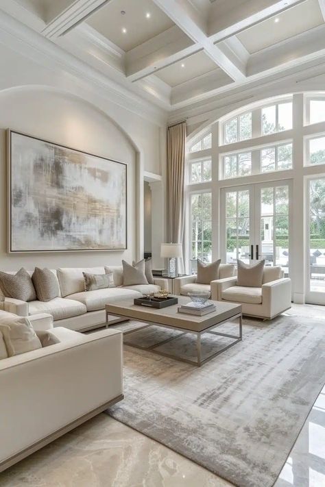 29 Timeless Decor Living Room Ideas For Classic Elegance - Courtneys World Traditional White Living Room, Pillow Arrangement On Couch, Quiet Luxury Living Room, Small Formal Living Room Ideas, Living Room Aesthetic Luxury, Grand Millennial Living Room, Neo Classical Living Room, Living Room Inspiration White, New Classic Living Room