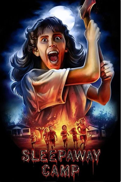 Sleepaway Camp 1983, 1980s Horror Movies, Camp Poster, Halloween Movie Poster, Halloween Live Wallpaper, Terror Movies, Sleepaway Camp, Horror Pictures, Horror Artwork