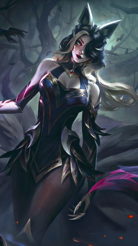 League of Legends// MobileWallpaper Ahri Skins, Ahri Wallpaper, Zed League Of Legends, Ahri Lol, Champions League Of Legends, Lol Champions, Ahri League, Legends And Myths, League Of Legends Characters