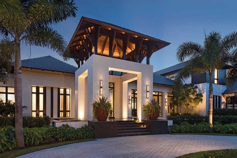 Structural Integrity with Stofft Cooney - Florida Design West Indies Architecture, Florida Architecture, Mediterranean Exterior, Timeless Architecture, Florida Design, Tropical Architecture, Port Royal, Architecture Model House, Southwest Florida