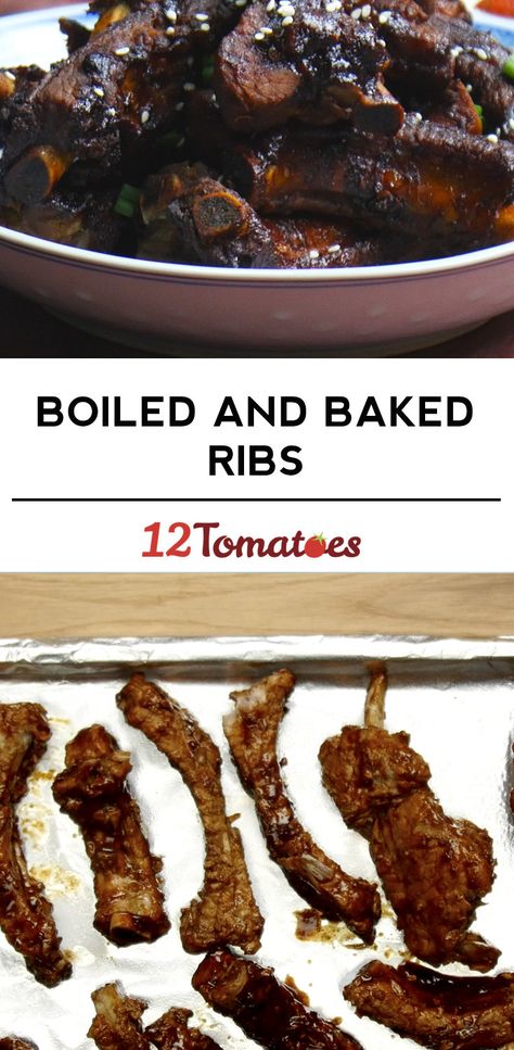 Boiled and Baked Ribs Pork Ribs Boiled And Baked, Boiled Beef Ribs, Boiled And Baked Ribs, Boiled Pork Ribs, Boiling Ribs Before Baking, Boil Ribs Before Baking, Boiled Ribs Before Baking, Par Boiled Ribs, Boiled Ribs Recipe