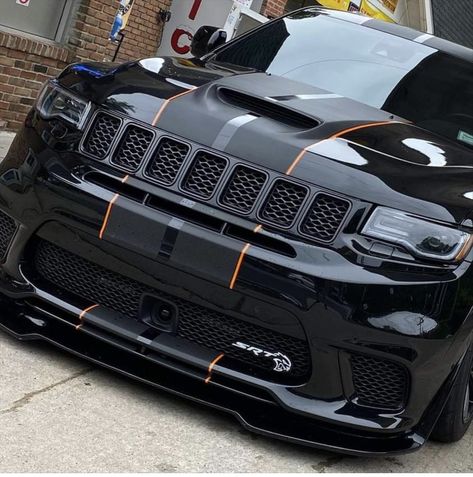 Srt8 Jeep, Blacked Out Cars, Srt Jeep, Jeep Srt8, Mercedes Benz Coupe, Badass Jeep, Dodge Charger Hellcat, Jeep Grand Cherokee Srt, Custom Pickup Trucks