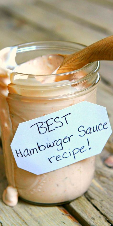 Best Hamburger Sauce Recipe, Good Burger Sauce Recipe, Burger Sauce Recipe, Best Burger Sauce, Hamburger Sauce, Sauce Burger, Burger Sauces Recipe, Hamburgers Grilled, Homemade Condiments