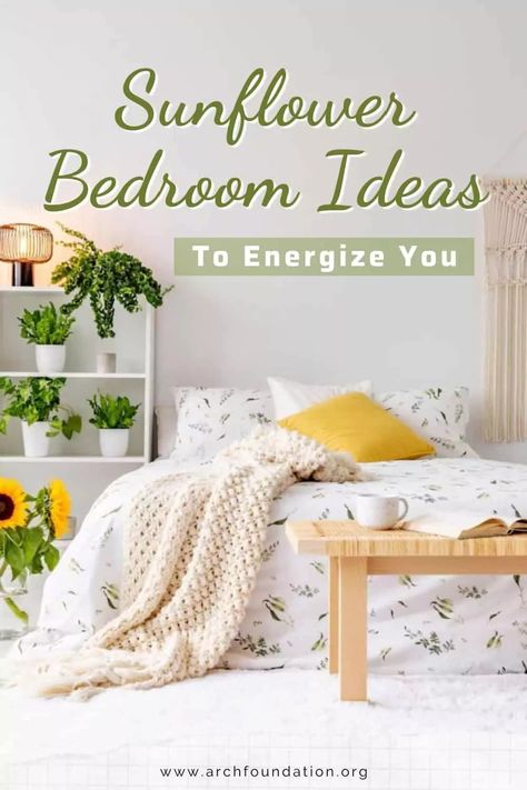 16+ Sunflower Bedroom Ideas To Energize You 2024 Sunflower Theme Bedroom Ideas, Navajo Bedroom, Sunflower Bedroom Ideas, Bedroom Design For Teen Girls, Sunflower Bedroom, Sunflower Room, Rose Gold Bedroom, Western Bedroom, Butterfly Wall Decals