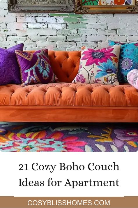 Looking to refresh your apartment with a touch of boho charm? Check out these 21 cozy couch ideas that add style and personality to any living space. Explore innovative designs, from woven wonders to eclectic styles that you'll want to lounge on all day. Amp up your apartment's vibe with these inspiring suggestions that perfectly balance comfort and flair. Whether you're a minimalist enthusiast or love vibrant prints, these ideas will ignite your creativity and transform your living room into a boho paradise everyone will adore. Teen Living Room Hangouts, Funky Couches, Boho Couch, Apartment Ideas Living Room, Pillows Colorful, Boho Couches, Ideas For Apartments, Couch Ideas, Space Saving Hacks