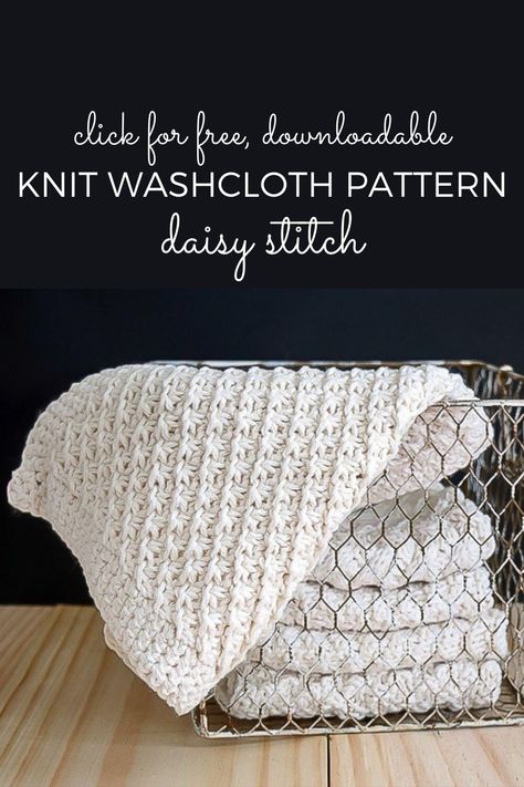 Work up a stash of these Daisy Stitch Knit Washcloths and you'll always have quick gifts when needed. Click to access the free, downloadable PDF pattern. Daisy Stitch Knitting, Knit Washcloths, Knit Washcloth, Knitted Dishcloth Patterns Free, Thread Craft, Stitch Knitting Pattern, Knit Dishcloth Pattern, Knitted Washcloth Patterns, Dishcloth Patterns Free