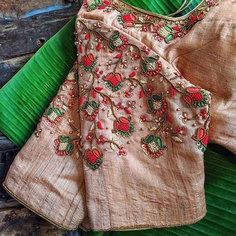 Wedding designer blouse . Whatsapp +918888328116 or ethnicdia@gmail.com for inquiries . #blouse #weddingblouse #embroideryblouse #indianblouse . https://ecs.page.link/YQocH Blouse Aari Work Designs, Aari Work Designs, Blouse Designes, Wedding Saree Blouse, Wedding Saree Blouse Designs, Traditional Blouse Designs, Cutwork Blouse Designs, Ballet Art, Wedding Blouse Designs