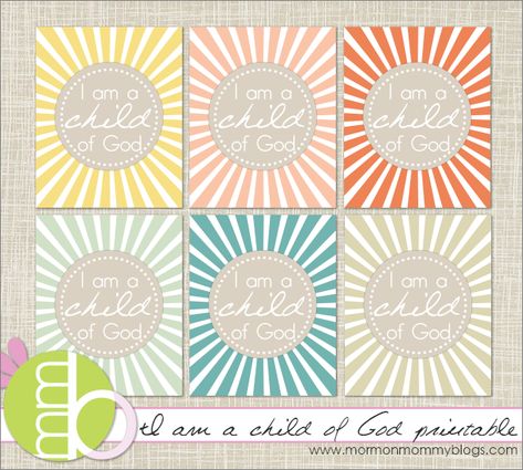 I am a Child of God Printable Banners Ideas, Printable Circles, Inexpensive Art, Lds Printables, A Child Of God, Free Printable Art, Child Of God, Lds Quotes, Mommy Blog