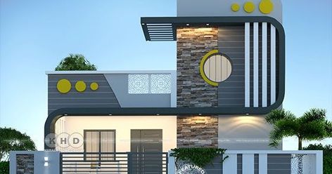 Ultra modern single floor budget friendly house rendering by Dream Form from Kerala. House Rendering, Kerala Home Design, House Front Wall Design, Single Floor House Design, Kerala Home, Front Wall Design, House Outer Design, Small House Elevation, Small House Front Design