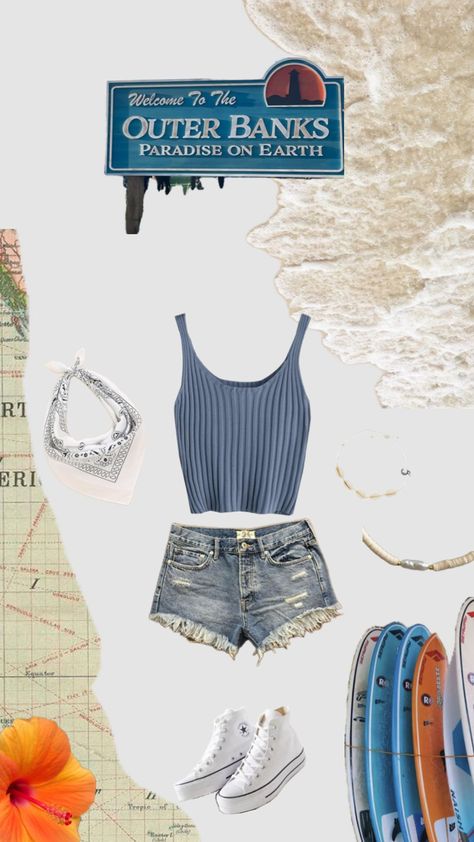 obx inspired outfit #obx #outerbanks #outfit #tvshow Obx Inspired Outfit, Outer Banks Aesthetic Outfits, Outfit Outer, Outer Banks Outfits, Outer Banks Beach, Casual School Outfits, Outer Banks, Dance Outfits, Aesthetic Outfits