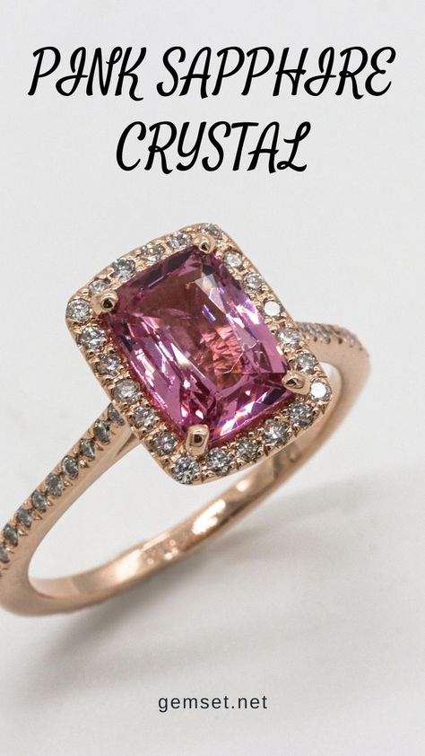 Dreamy Pink Sapphire Crystal Sapphire Crystal Meaning, Rarest Colors, Spiritual Wallpapers, Pink Sapphire Necklace, Crystal Healing Properties, Pink Diamond Engagement Ring, Sapphire Birthstone, Pink Diamond Ring, Crystals Healing Properties