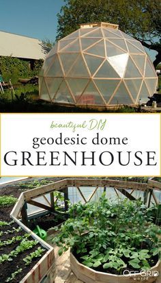 Geo Dome Greenhouse, Permaculture Architecture, Geodome Greenhouse, Dome Gardens, Greenhouse Dome, Geo Dome, Geodesic Dome Greenhouse, Backyard Food, Greenhouse Supplies