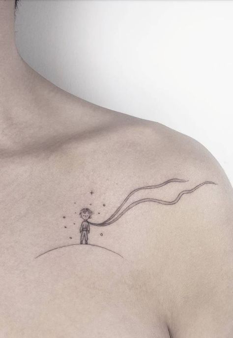 Little Prince Tattoo, Common Tattoos, Prince Tattoos, Minimal Tattoos, Modern Tattoos, Aesthetic Tattoo, Tattoo Life, Elegant Tattoos, Little Prince