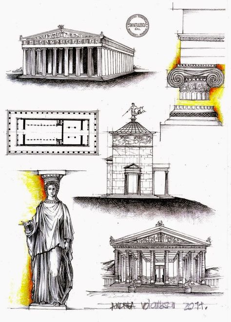 A blog about creative Ideas, Inspiration, Design, Technology Innovation, Art, Photography, Architecture, Greece Architecture, Greek Architecture, Istoria Artei, Ancient Greek Architecture, Architecture Sketchbook, Roman Architecture, Architecture History, Classic Architecture, Architectural Drawings