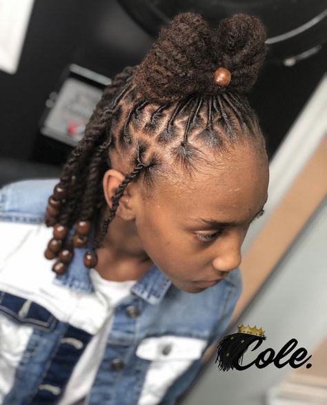 Dread Hairstyles For Kids, Lil Girl Loc Styles, Kiddie Loc Styles, Kids Dreadlocks Styles, Loc Styles For Girls Kids, Little Black Girls Loc Styles, Loc Hairstyles For Kids, Kids Loc Styles Daughters, Kids Loc Styles