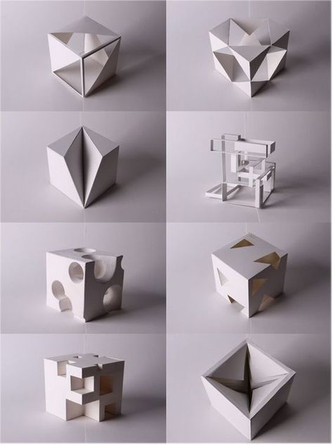 Cubes Architecture, Folding Architecture, Origami Architecture, Paper Architecture, Concept Models Architecture, Graphisches Design, Folding Origami, Geometric Sculpture, Architecture Design Sketch