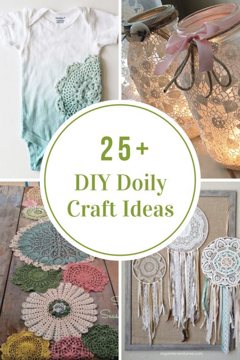 Doilies Diy, Diy Doily, Paper Doily Crafts, Doily Crafts, Doily Art, Doilies Crafts, Coffee Filter Crafts, Lace Diy, Lace Crafts