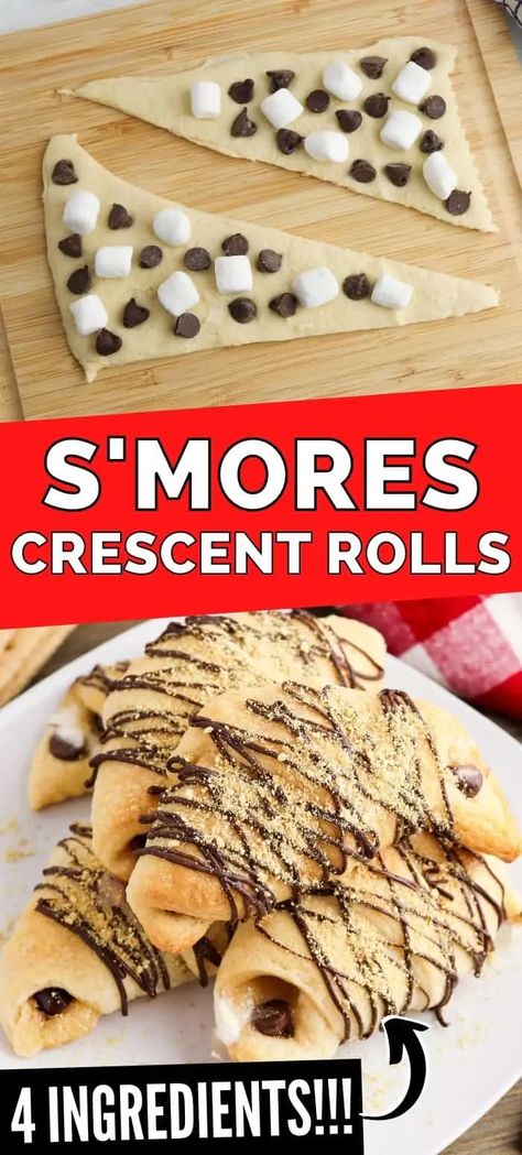 Nutella Drizzle, 4 Ingredient Recipes, Meal Options, Easy Baking Recipes Desserts, Sweet Snacks Recipes, Baked Dessert Recipes, Delicious Snacks Recipes, Fun Baking Recipes, Crescent Rolls