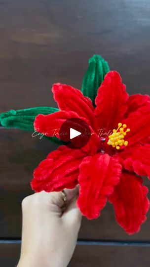 Fuzzy Wire, Pipe Cleaner Art, Pipe Cleaner Crafts, Wire Flowers, Tutorial Diy, Pipe Cleaner, Poinsettia, Diy Christmas, Christmas