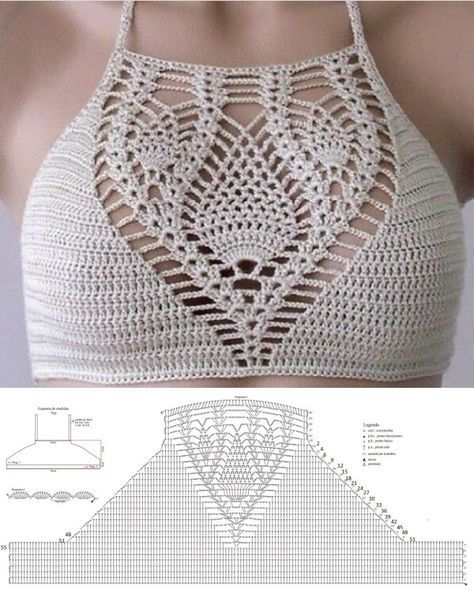 Crochet bra top pattern