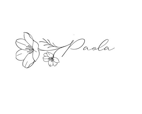 Name With Flower Tattoo Design, Text Flower Tattoo, Flower Text Tattoo, Name With Flower Tattoo, Flower With Name Tattoo, Flower Tattoo With Name, Tattoo Nome, Flower Name Tattoo, Tattoo Nombres