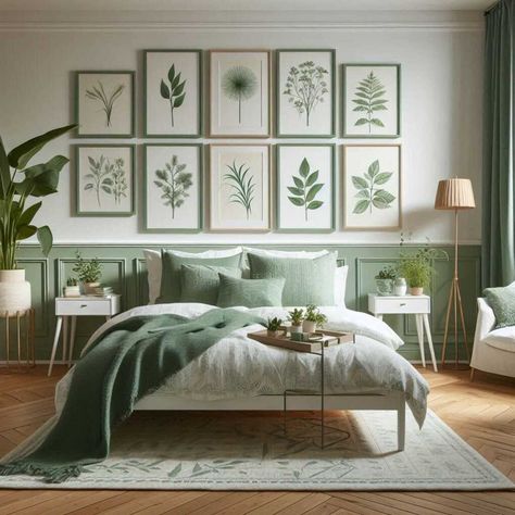 35 Soothing Green Bedroom Decor Ideas » HomeDecorFull Green Bedroom Decor Ideas, Bedroom Inspirations Green, Green Bedroom Design, Green Pendant Light, Green Bedroom Decor, Green Dresser, Green Throw Blanket, Natural Wood Furniture, Green Armchair