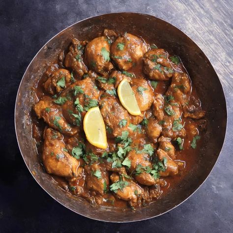 This chicken karahi recipe is flavourful, spicy, and delicious. It truly tastes too good to be truly made with bone-in chicken, onions, tomatoes, and an array of spices. Chicken karahi gets its name from the pan it is cooked in, which is a heavy, round-bottomed pan similar to a wok. This chicken karahi recipe is […] The post Chicken Karahi appeared first on Scrumptiously. Chicken Kadai, Kadai Chicken, Chicken Karahi Recipe, Indian Chicken Curry, Karahi Recipe, Chicken Karahi, Bone In Chicken, Garlic And Ginger, Indian Chicken