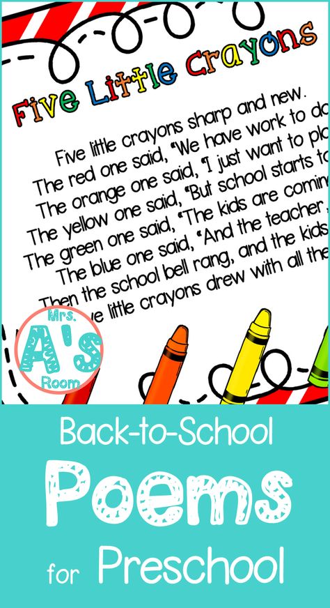 Back To School Poem Preschool, Back To School Storytime, Back To School Fingerplays, First Day Of Primary School, First Day Of School Pictures Preschool, First Day Of Preschool Poem, First Day Poem, First Day Of School Poem, Poems For Preschool