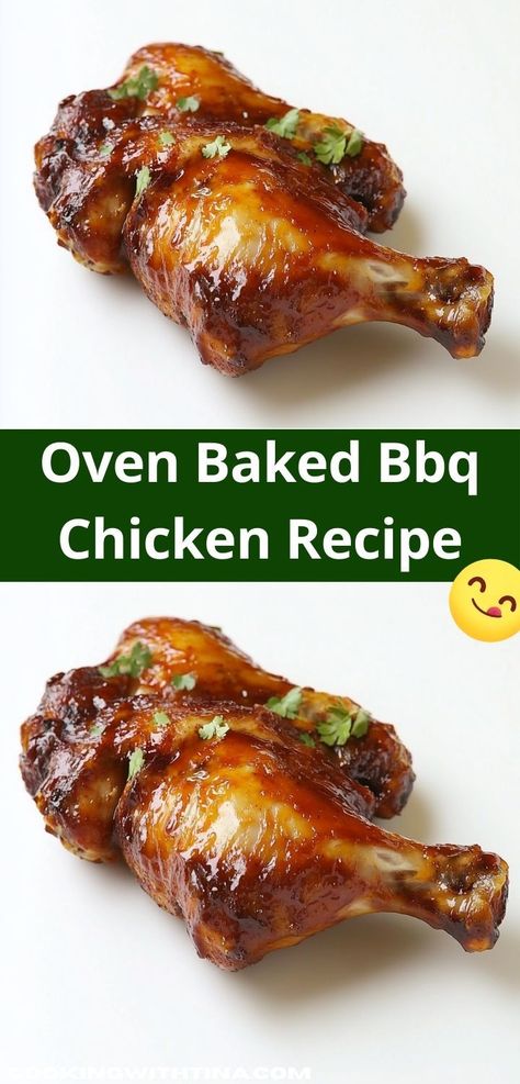 Looking for a dinner recipe that pleases everyone? This Oven Baked BBQ Chicken Recipe is not only simple to prepare, but it also brings a crowd-pleasing flavor to your family table. Enjoy the ease and deliciousness! Oven Dinner Recipes Easy, Oven Baked Barbeque Chicken, Oven Dinner Ideas, Baked Barbeque Chicken, Baked Barbecue Chicken, Baked Bbq Chicken Recipes, Oven Bbq Chicken, Oven Baked Bbq Chicken, Whole Baked Chicken