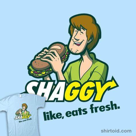 Shaggyway | Shirtoid Large Mouse Pad, Scooby Doo, Mouse Pad, Vinyl, T Shirts, High Quality, Wall, T Shirt