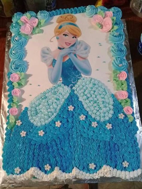 Disney Princess Theme Birthday Party, Cinderella Cake Designs, Princess Party Cake, Princess Theme Cake, Cinderella Birthday Cake, Castle Birthday Cakes, Beauty And Beast Birthday, 17 Birthday Cake, Buttercream Cake Designs