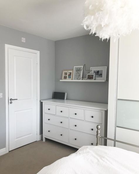 Dulux Most Popular Grey Paint Colours. Bedroom walls painted in Dulux Goose Down. Room Paint Colors Bedroom, Grey Paint Colours, Bedroom Paint Colors Grey, Popular Grey Paint Colors, Grey Bedroom Paint, Light Gray Bedroom, Light Grey Paint Colors, Gray Bedroom Walls, Gray Walls