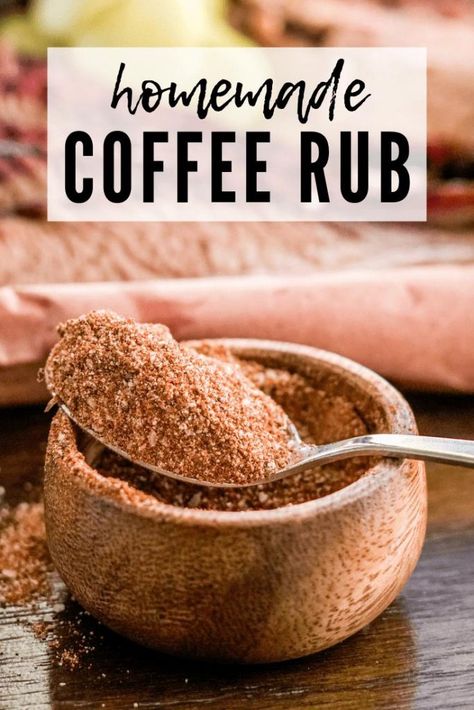 This homemade coffee rub is excellent on smoked or grilled meats, but especially slow smoked brisket or hot and fast grilled steaks. The secret is in the type of coffee I use! Slow Smoked Brisket, Bbq Rub Recipe, Hey Grill Hey, Grilled Steaks, Homemade Rubs, Coffee Rub, Dry Rub Recipes, Homemade Spice Mix, Meat Rubs