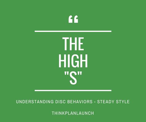 In this article, we will explore the nature of the "High-S" as ranked by a DISC test. Reminder: DISC measures behavior and communication style. When we talk about the "nature" of the High-S, what we are referring to is their visible behavior and communication style.Remember, DISC is not actually a measure of personality even though many people think of it that Disc Personality Test, Disc Personality, Disc Assessment, Disc Test, Leadership Vision, Personality Assessment, Disc Style, Personality Profile, Work Goals