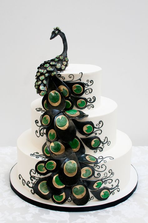 Peacock Wedding Cake, Peacock Cake, Unique Cakes, Special Cake, Gorgeous Cakes, Occasion Cakes, Love Cake, Fancy Cakes, Piece Of Cakes