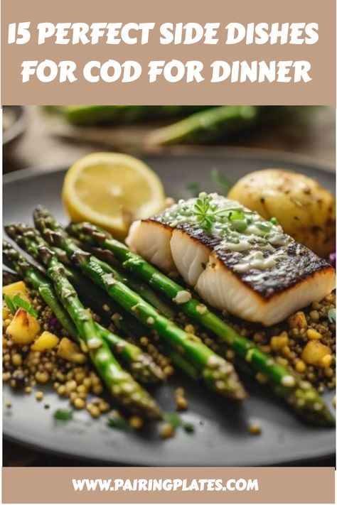 Elevate your cod dinner with these delicious side dish ideas! 🐟🍽️ #cod #dinnerideas #sidedishes Sides For Cod, Side Dishes For Cod, Cod Piccata Recipe, Cod Dinner, Cod Stew, Chicken Crepes, Cod Dishes, Balsamic Glaze Recipes, Side Dish Ideas