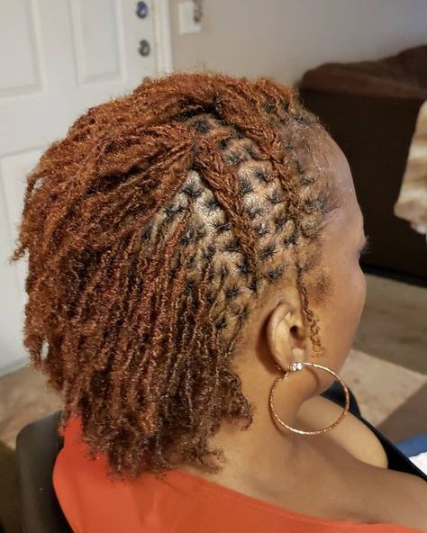 Short Sister Locks Hairstyles, Loose Locs, Microloc Inspiration, Microloc Hairstyles, Big Braid Styles, Pixie Braids Hairstyles, Microlocs Hairstyles, Microlocs Styles, Loc Knots