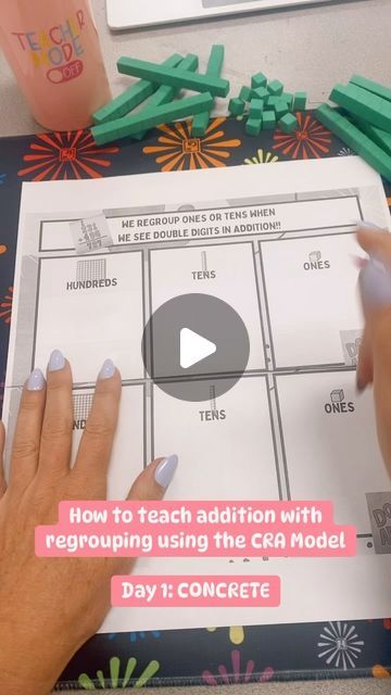 Welcome to a new series on the progression of teaching addition with regrouping using the CRA Model! 

💾SAVE this for later and don’... | Instagram Addition Regrouping, Regrouping Addition, Building Number Sense, Addition With Regrouping, Teaching Addition, Base Ten Blocks, Base Ten, Tens And Ones, Learning Math