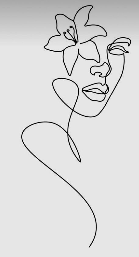 Free Line Drawing, Line Draw Flower, Line Art Design Women, Line Art Design Graphics, Easy Line Art, Cool Line Art, Bottle Lighting, Feminine Line Art, Abstract Line Drawing