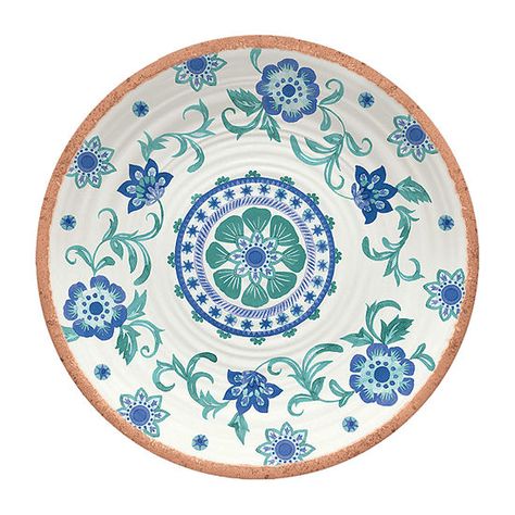 Tarhong Rio Floral Melamine Serving Platter, Color: Multi - JCPenney Mediterranean Plate, Platter Display, Childrens Table, Serving Platter, Flatware Set, Home N Decor, Outdoor Entertaining, Serving Platters, Earthenware