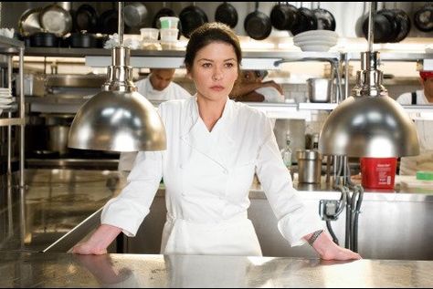 Catherine Zeta-Jones Catherine Zeta Jones No Reservations, Culinary Arts Schools, Cooking Movies, Cooking Photography, No Reservations, Tv Chefs, Zeta Jones, Female Chef, Chef Clothes