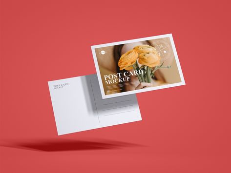 Floating Postcard Mockup Free Front and Back Side | The Free Mockup Branding Mockups Free, Mockup Envelope, Free Logo Mockup, Postcard Mockup, Macbook Mockup, Free Front, Free Postcards, Ipad Mockup, Invitation Mockup