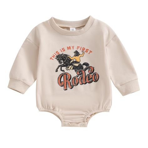 PRICES MAY VARY. CASUAL DESIGN: Letter and cow print baby sweatshirt jumpsuit, western style, casual long sleeves crewneck newborn romper, your little one will receive many compliments wearing it. PERFECT GIFT: Adorable baby fall sweatshirt romper are ideal gifts for birthday, christmas or baby shower for your toddler girl boy. Baby western cowboy outfits,baby girl fall outfits, funny cow pattern letter printed one piece jumpsuit,cute baby winter clothes,one piece bodysuit jumpsuit, oversized pullover baby sweater shirts, casual autumn clothes for baby gir and baby boys .fall winter boutique outfits, groovy outfits makes your baby girl more attractive and adorable! SIZE: Western baby sweatshirt romper has more size for choose.0-6 Months, 6-12 Months, 12-18 Months, 18-24 Months, please choo Newborn Country Outfits, Western Baby Boy Clothes, Country Baby Boy Clothes, Western Baby Outfits, Groovy Outfits, Cowboy Baby Clothes, Western Baby Girls, Western Baby Clothes, Baby Boy Cowboy