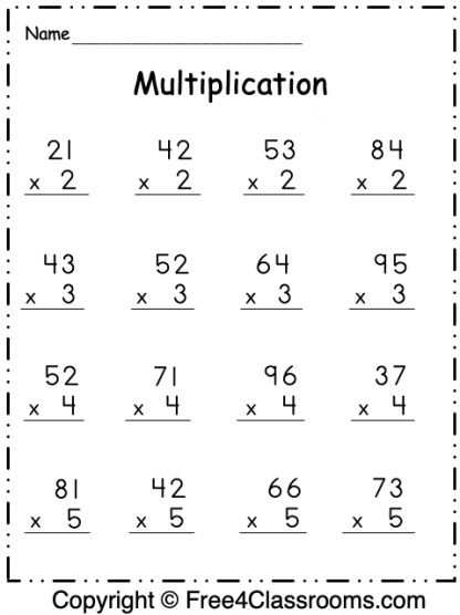 Multiplication - 2 Digit Archives FREE and No Login - Free4Classrooms Seton Homeschool, Multiplication Sums, Multiplication Printables, Free Printable Multiplication Worksheets, Multiplication Practice Worksheets, Free Multiplication Worksheets, Multiplication Fluency, Printable Multiplication Worksheets, Multiplication Facts Worksheets