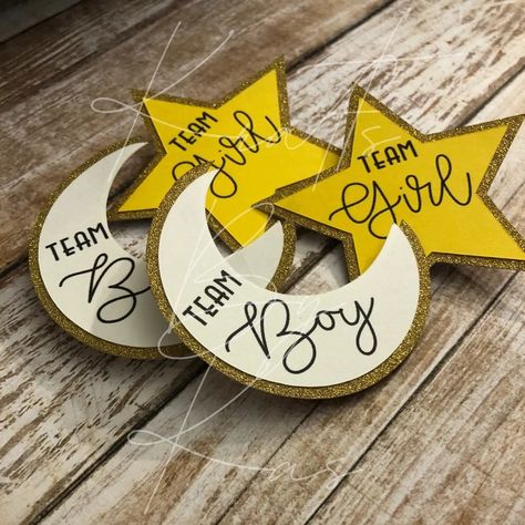 Let these star and moon gender guess pins be the perfect touch for your twinkle twinkle little star gender reveal party! Comes in a pack of 30 - 13 stars, 15 moons

#twinkletwinklelittlestar #howwewonderwhatyouare #starandmoongenderreveal #genderrevealparty #genderrevealstartheme #genderrevealtheme #twinkletwinklegenderreveal #etsy #etsyshop Moon Themed Gender Reveal, Moon And Star Gender Reveal Decor, Gender Reveal Twinkle Twinkle Theme Decor, Moon And Stars Gender Reveal Ideas, Gender Reveal Stars And Moons, Celestial Gender Reveal, Sun And Moon Gender Reveal, Space Themed Gender Reveal, Space Gender Reveal