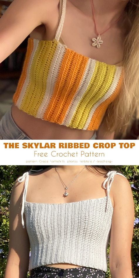 15 The Best Crochet Halter Tops Free Crochet Patterns. Top Free Crochet Halter Top Patterns Crochet Halter Tops Free, Crochet Halter Top Pattern Free, Crochet Crop Top Pattern Free, Summer Crochet Patterns Free, Crochet Halter Top Pattern, Halter Top Pattern, Beau Crochet, Crochet Top Outfit, Crop Top Pattern